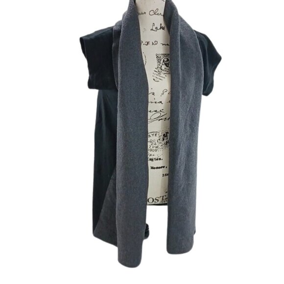 Banana Republic Womens Size S Cardigan Gray Open Front Short Sleeve Sweater Vest - Picture 1 of 7
